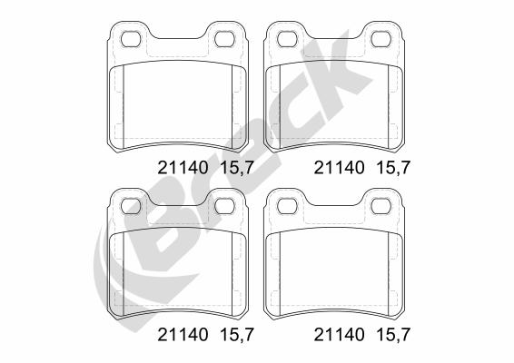 Placute frana BRECK 21140 00 704 00